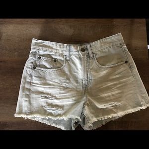 Nordstrom BP distressed denim high waisted shorts